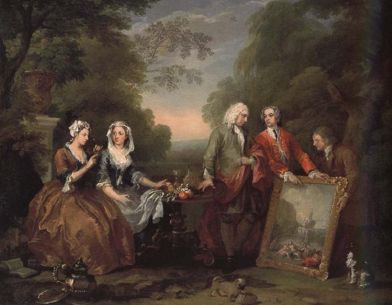 William Hogarth President Andrew and friends Germany oil painting art